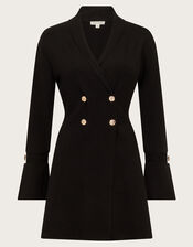 Sia Knit Blazer Dress, Black (BLACK), large