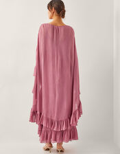Jodie Cape Ruffle Maxi Slip Dress, Pink (ROSE PINK), large