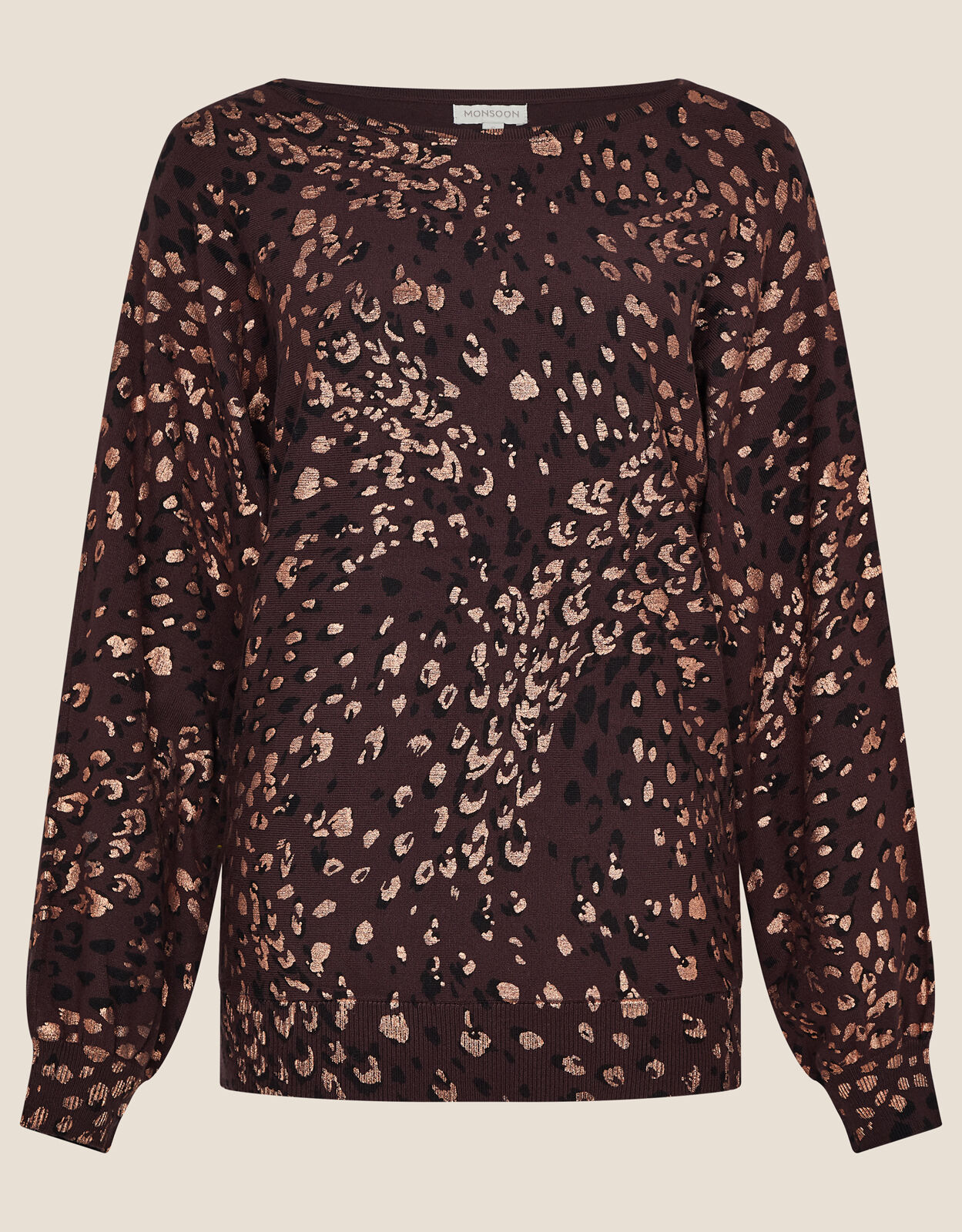 leopard print long jumper