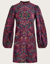 Valerie Velvet Embellished Tunic Dress, Pink (PINK), large
