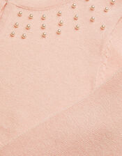 Pearl Trim Cardigan, Pink (PINK), large