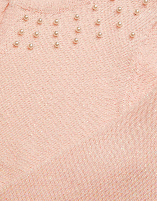 Pearl Trim Cardigan, Pink (PINK), large