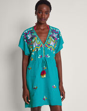 Bonita Embellished Kaftan, Blue (TURQUOISE), large