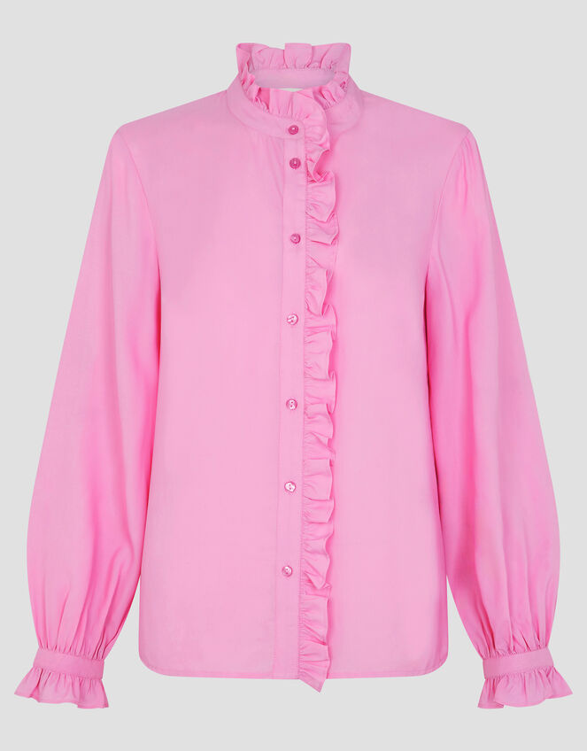 Cecily Ruffle Blouse, Pink (PINK), large