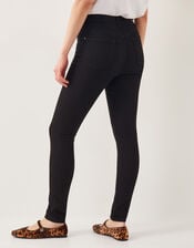 Nadia High-Waisted Skinny Jeans, Black (BLACK), large