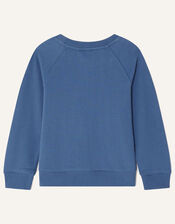 Horse Sweat Long Sleeve T-Shirt, Blue (NAVY), large