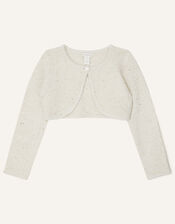 Sequin Cardigan, Ivory (IVORY), large