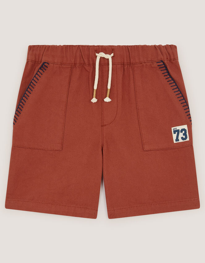 Whipstitch Drawstring Shorts, Red (RED), large