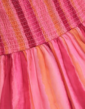 Tie-Dye Smocked Beach Dress, Pink (PINK), large