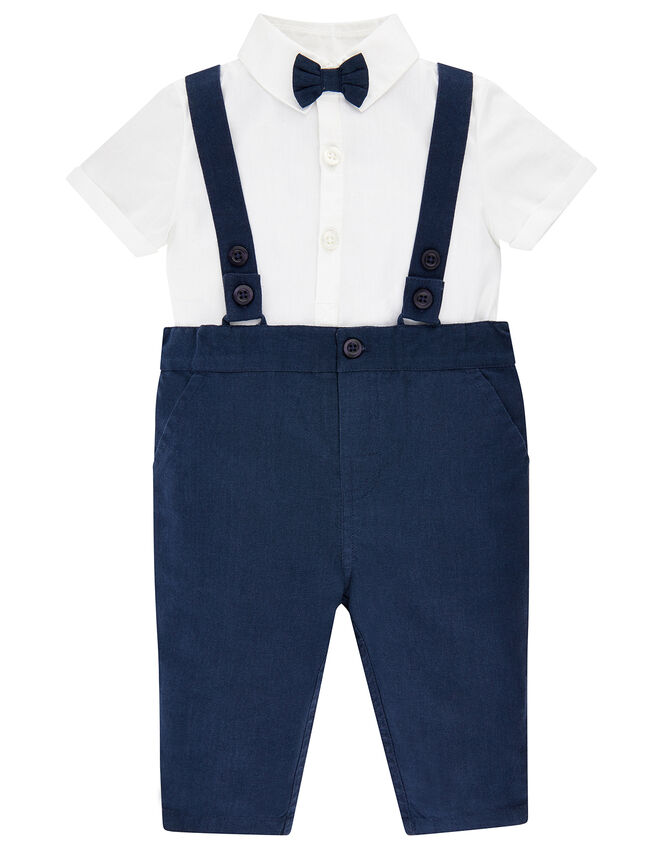 Newborn Connor Mini Chino Smart Set, Blue (NAVY), large