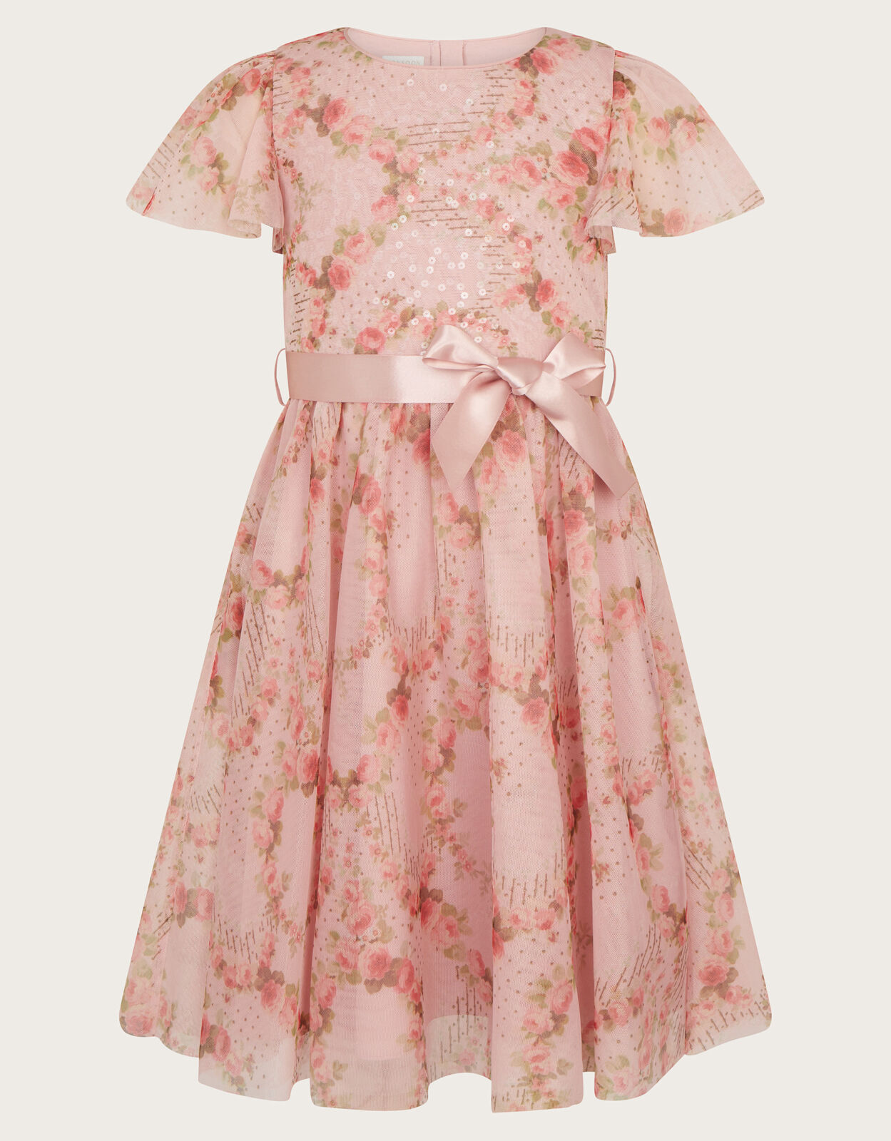 Rose Print Dress Pink