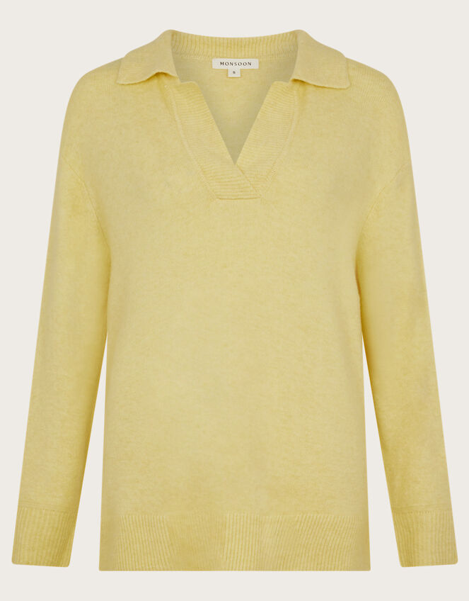 Carla Collar Jumper, Yellow (YELLOW), large