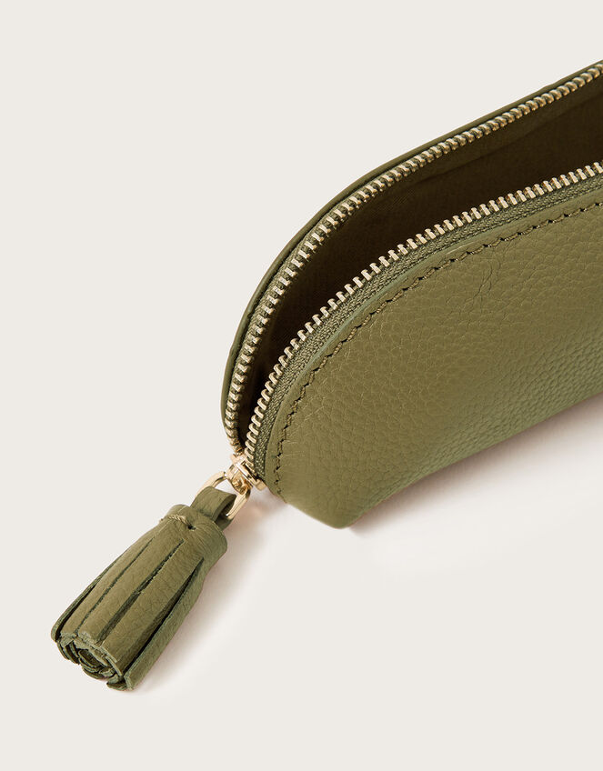 Leather Pencil Case, Green (GREEN), large