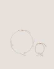 Corsage Floral Pearl Headband, Pink (PINK), large