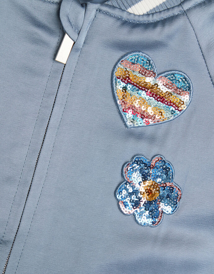 BOMBER SATIN BLUE
