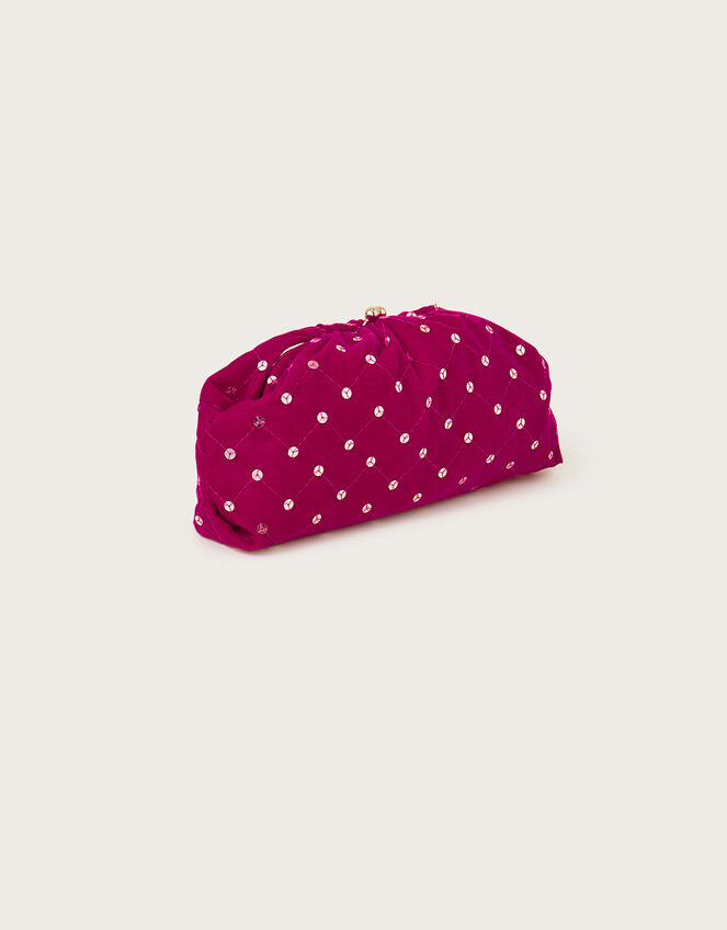 Sequin Clutch Bag, Pink (PINK), large