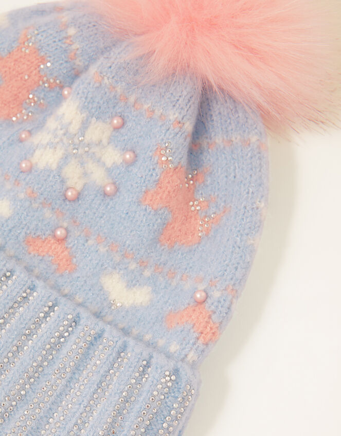 Unicorn Sequin Fairisles Hat , Multi (MULTI), large