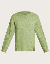 Connie Cable Jumper, Green (GREEN), large