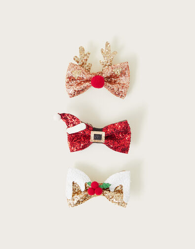 Jolly Christmas Hair Clips Set of Three, , large