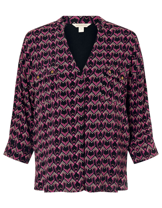 Ziggy ZigZag Blouse with LENZING™ ECOVERO™, Pink (PINK), large