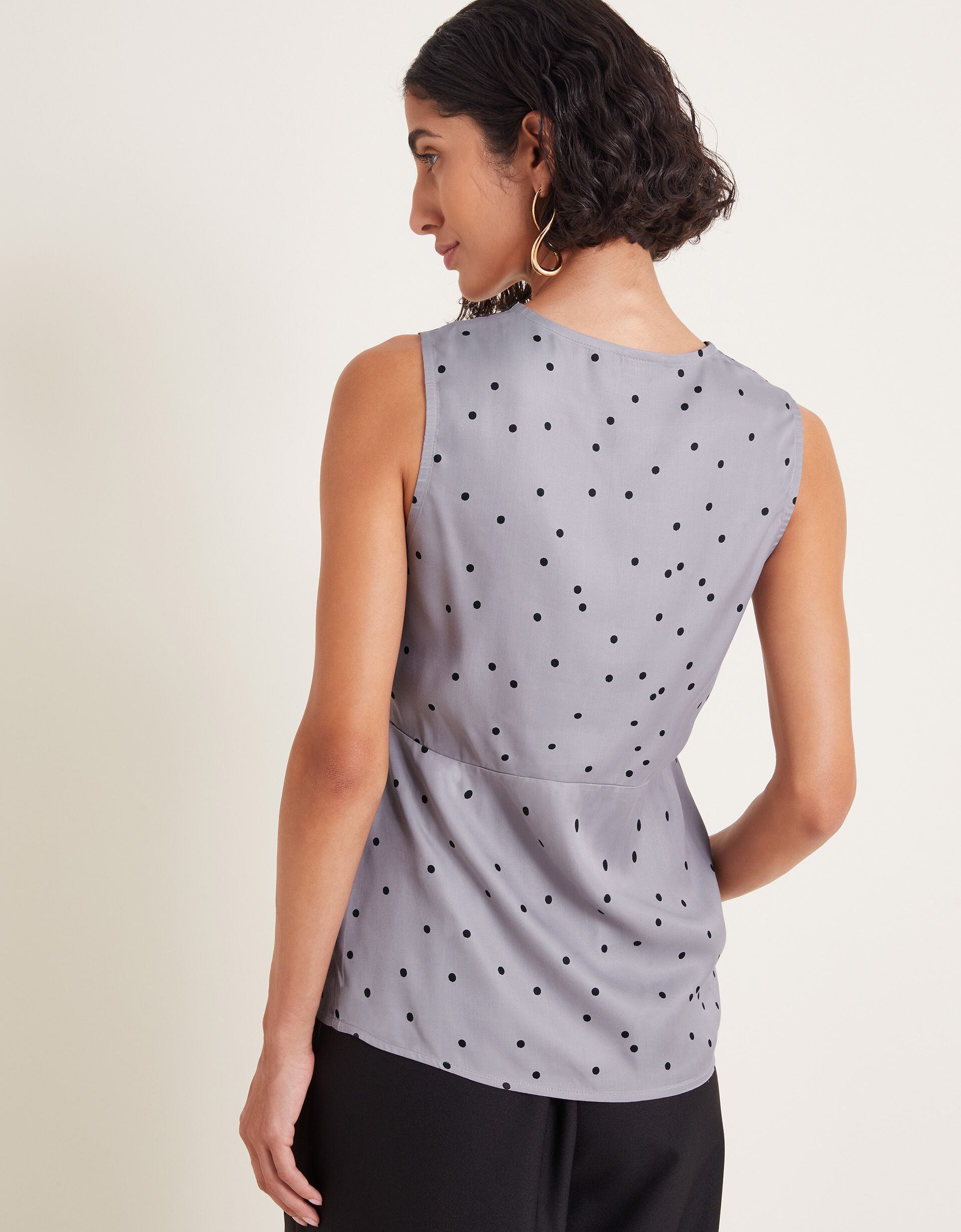 Polka dot cami top shop