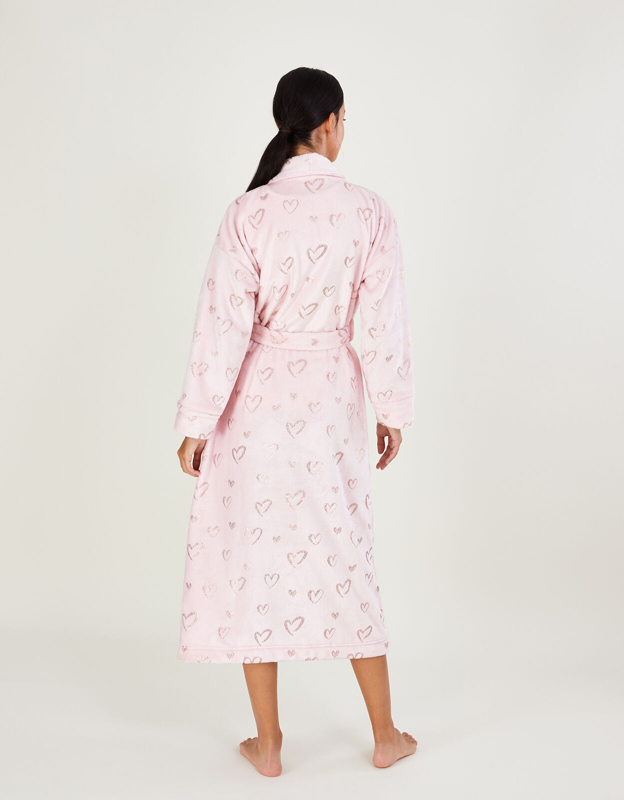 Pink heart online dressing gown