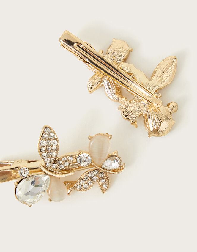 2-Pack Jewel Butterfly Hair Clips, , large