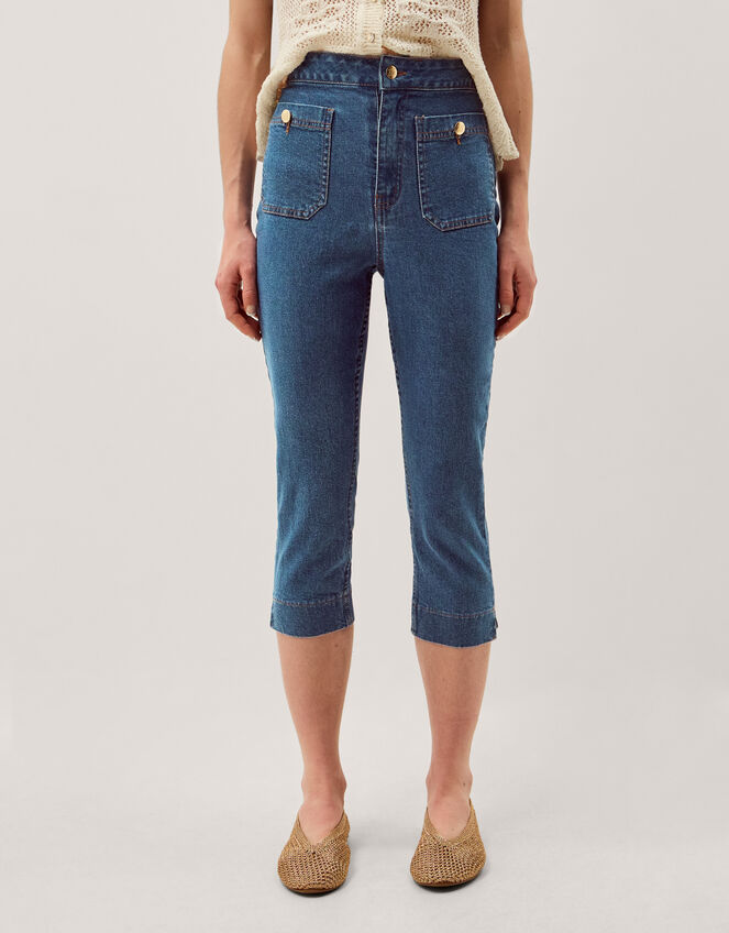 Cassie Capri Jeans, Blue (MID AUTHENTIC BLUE), large