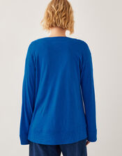 Sky Linen-Blend Jacket, Blue (BLUE), large