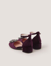 Gemstone Flower Two Part Heels , Purple (PURPLE), large