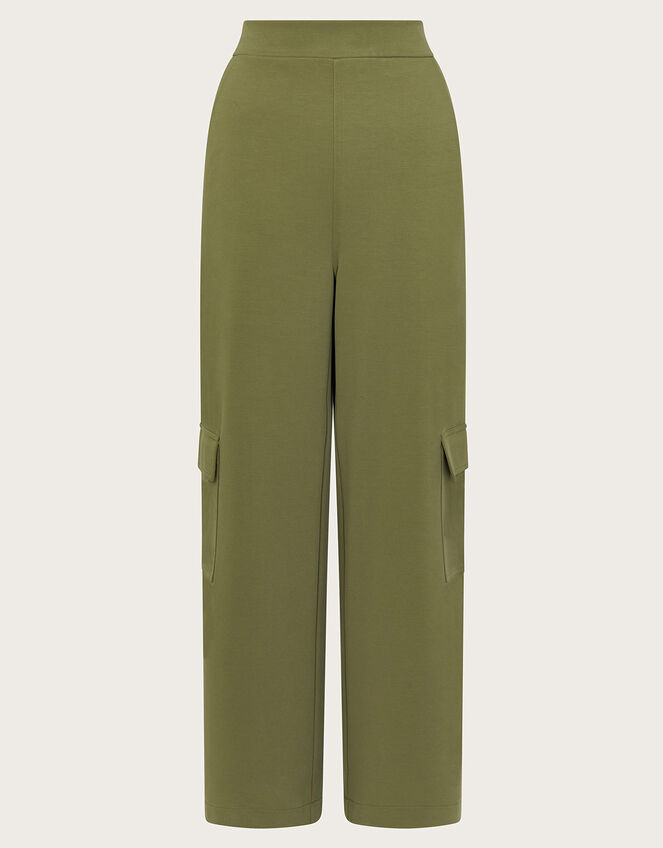 Una Wide Leg Utility Trousers, Green (KHAKI), large