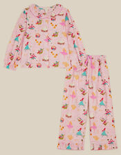 12 Days Long Christmas Pyjamas Set, Pink (PINK), large