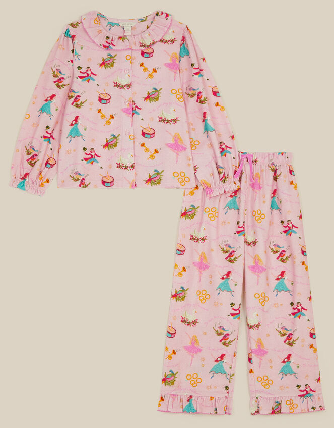 12 Days Long Christmas Pyjamas Set, Pink (PINK), large