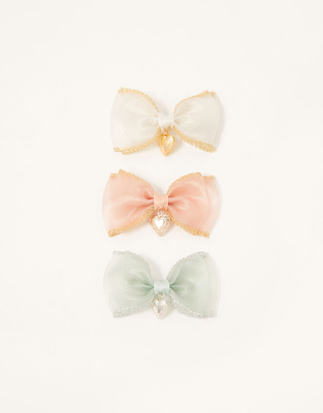 Charmy Organza Bow Hair Clips, , large