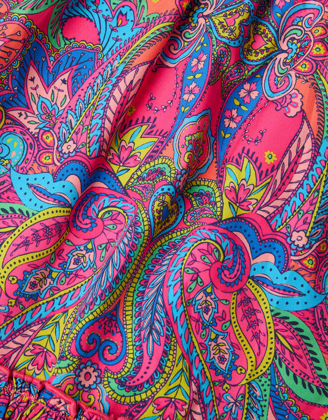 Paisley Shirred Midi Dress Pink | Girls' Beach & Swimwear | Monsoon UK.