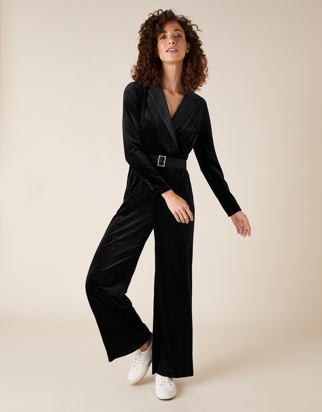 Monsoon black hotsell velvet jumpsuit