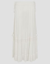 Bryony Embroidered Maxi Skirt, White (WHITE), large