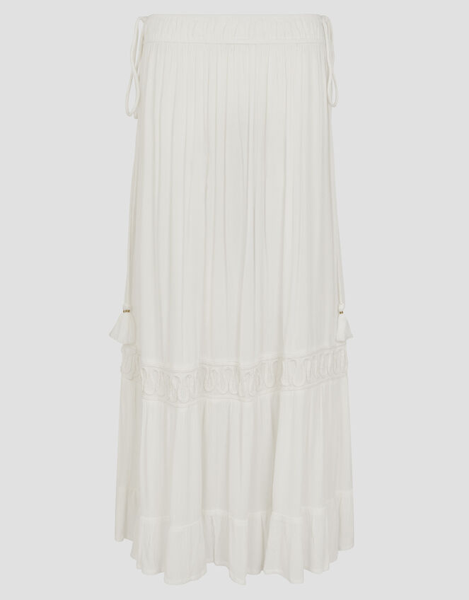 Bryony Embroidered Maxi Skirt, White (WHITE), large