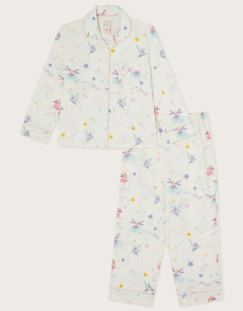 Nightime Fairy Button Through Pyjama Set, Ivory (IVORY), large