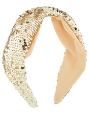 Sequin Knotted Headband, , large