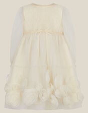 Baby Remi Rose Appliqu&eacute; Glitter Party Dress, Gold (GOLD), large