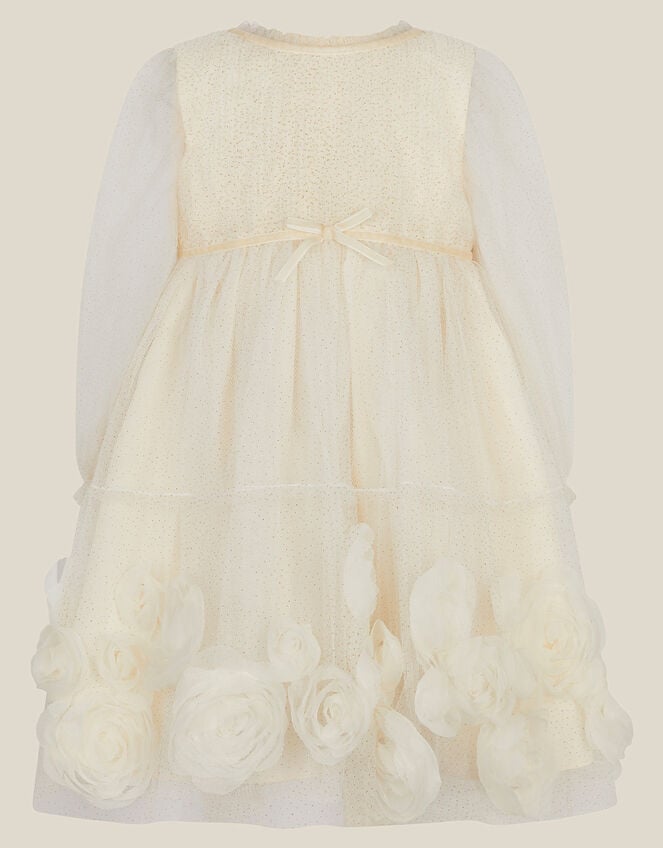 Baby Remi Rose Appliqu&eacute; Glitter Party Dress, Gold (GOLD), large