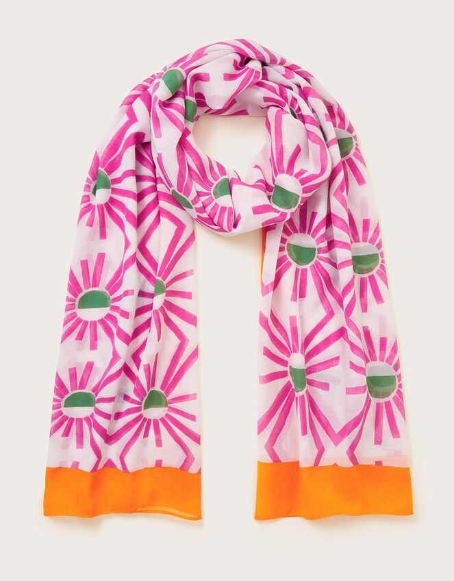 Sun Beam Print Scarf, , large