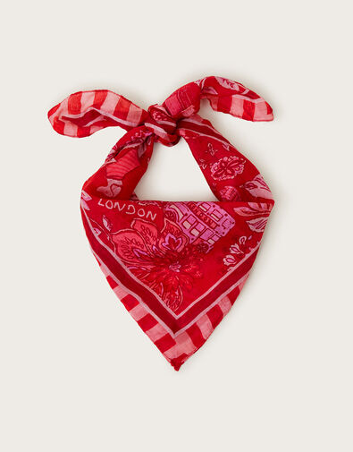 London Print Silk Scarf, , large