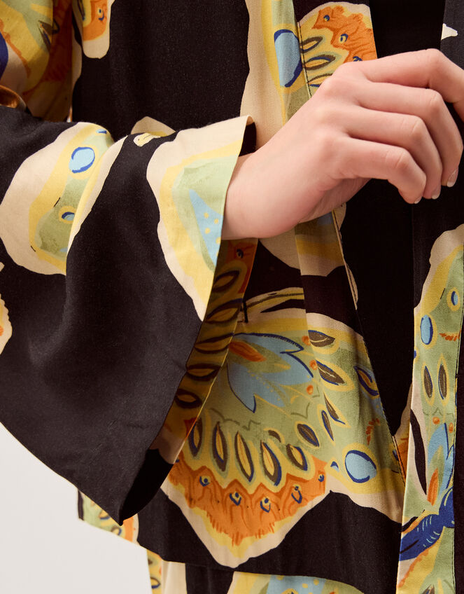 Clemence Aurelie Butterfly Kimono Jacket Black