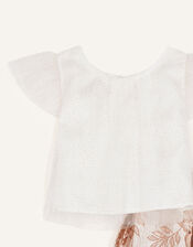 Baby Floral Jacquard Top and Skirt Set, Pink (PINK), large