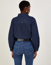 Denim Shirt in Sustainable Cotton, Blue (INDIGO), large