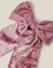 Velvet Mix Bow Hair Clip, , large