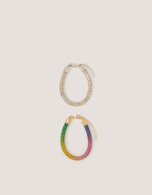 2-Pack Rhinestone Tube Bracelets, , large