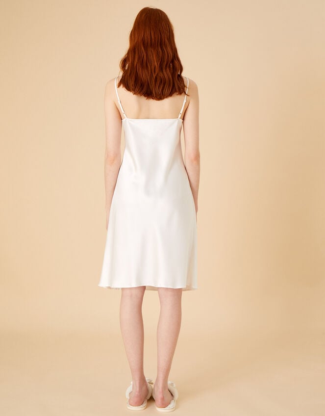 Bridal Lace Satin Night Dress, Ivory (IVORY), large